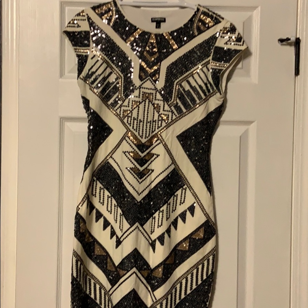 Black and Gold Sequin dress